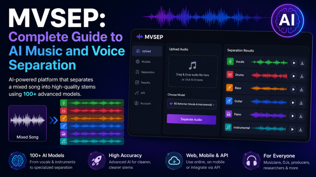 MVSEP: Complete Guide to AI Music and Voice Separation