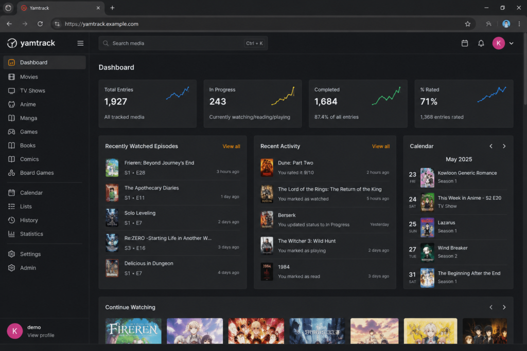 YamTrack | A Practical Guide to the Self-Hosted Media Tracker