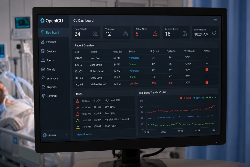 OpenICU Software for Critical Care Dashboards | What It Is and How It Works