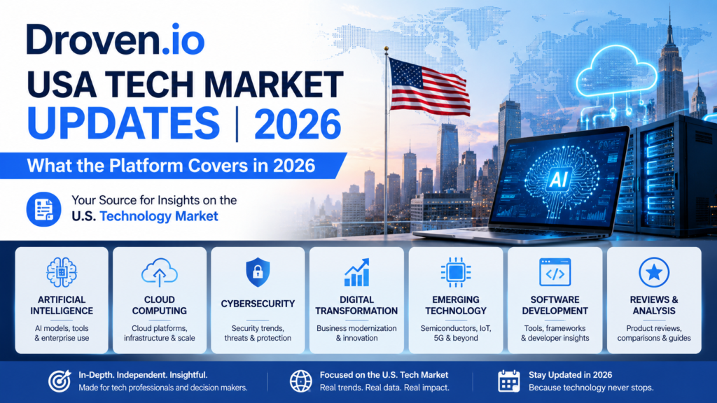 Droven.io USA Tech Market Updates | What the Platform Covers in 2026 Droven.io USA Tech Market Updates | What the Platform Covers in 2026
