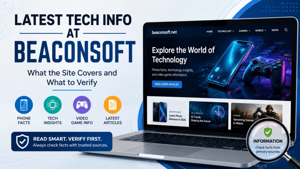 Latest Tech Info at Beaconsoft | What the Site Covers and What to Verify